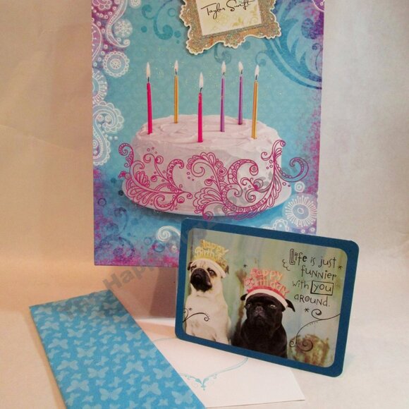 Taylor Swift American Greetings Gift Bag -Birthday Greeting Card set -NEW- Rare - Picture 12 of 12